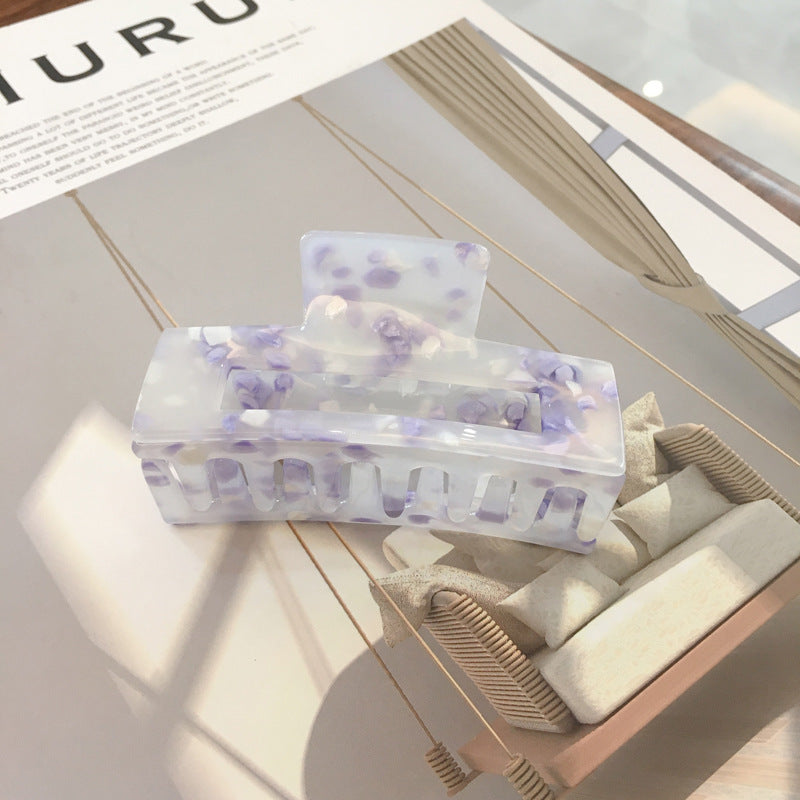 Elegant Handmade Korean Style Acrylic Geometric Hair Clip for Women - 7.4cm Catch Clip