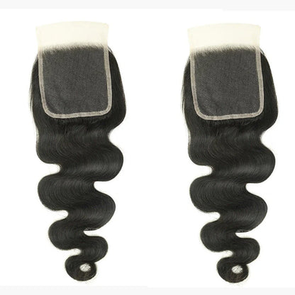 Hair 4x4 Transparent Lace Cloure Body Wave Small Knots Free Part