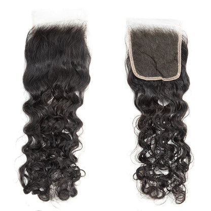 Hair 4x4 HD Lace Cloure Water Wave Free Part 100% Human Hair