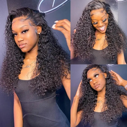 Hair Curly Hair 100% Human Hair 3 Bundles With 4x4 Lace Closure