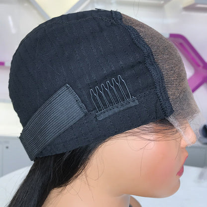 Glueless 5x5 HD Closure Wig Straight with Bleached Knots