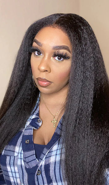 Hair 9A/10A12A Kinky Straight Human Hair Bundles with 5x5 Closure