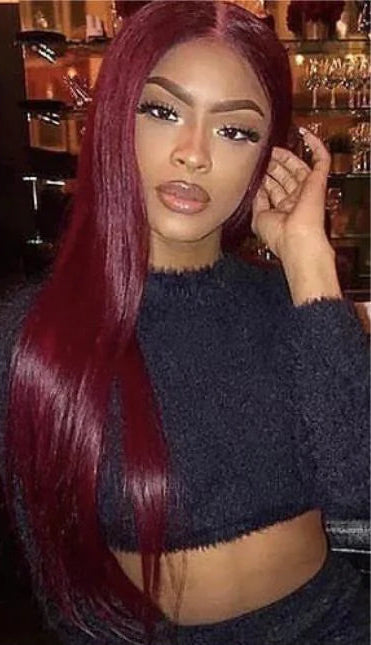 Hair 99J Wig Human Hair Wig 13x4 Lace Front Wig Straight Lace Frontal Wig