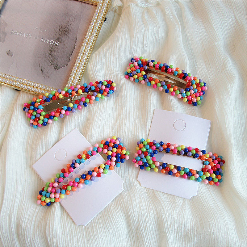 Handmade Geometric BB Hair Clips for Women - Japanese & Korean Style