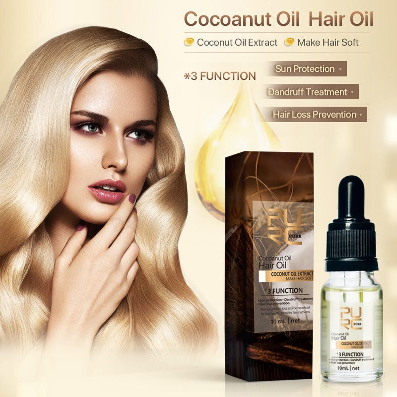 Coconut Base Oil - UV Protection, Anti-Dandruff & Moisturizing Hair and Skin Treatment