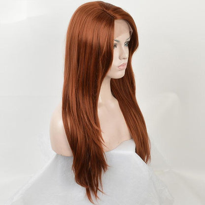 71cm Long Curly Wig with Oblique Bangs – Natural Style High-Temperature Fiber