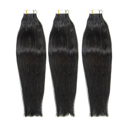 Hair Tape In Hair Extensions 100% Mink Virgin Straight Human Hair Tape Ins Hair Extensions