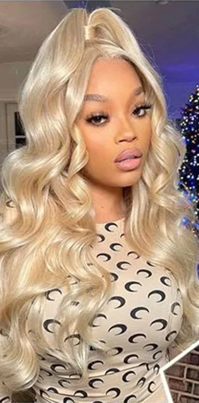 Hair #613 Blonde Body Wave13x6 HD Frontal With 3 Bundles Human Hair