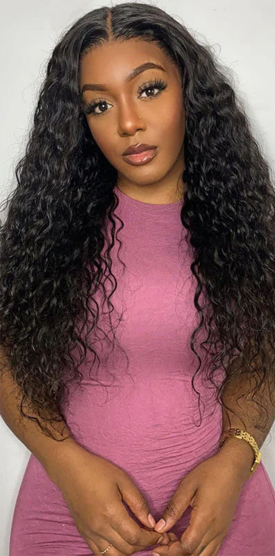Hair 9A/10A12A Water Wave 3 Bundles Human Hair Extensions With with 6x6 HD Closure
