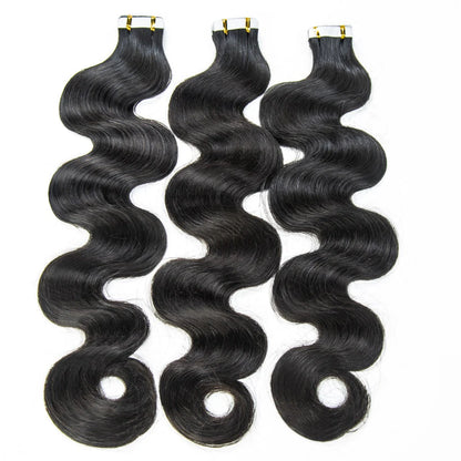 Hair Body Wave Human Hair PU Tape In Virgin Human Hair Extensions