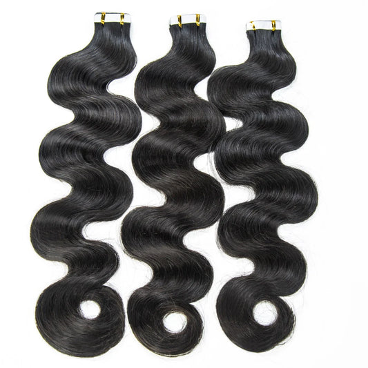 Hair Body Wave Human Hair PU Tape In Virgin Human Hair Extensions