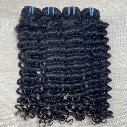 Raw Hair Deep Wave Hair Raw Human Hair Bundles One Donor Hair 3 Bundles