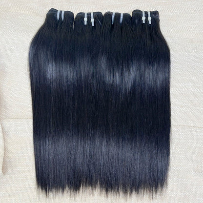 Raw Hair Natural Straight Single Donor Hair 3 Bundles Human Hair Extension
