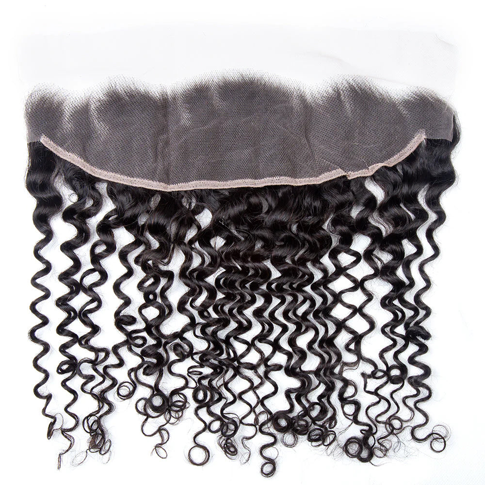 Hair 13x4 Transparent Lace Frontal Curly Small Knots Preplucked Hairline