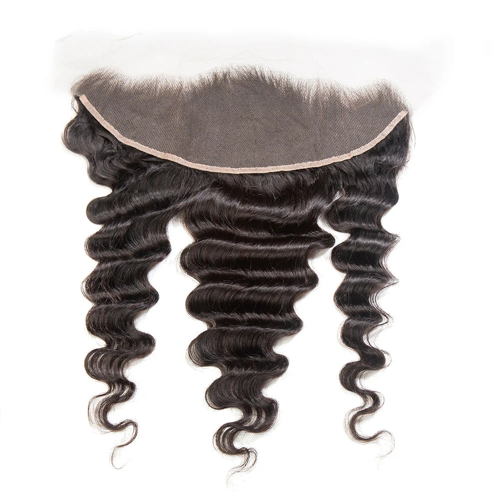 Hair 13x4 Transparent Lace Frontal Loose Deep Small Knots Preplucked Hairline