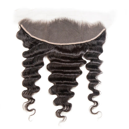 Hair 13x4 Transparent Lace Frontal Loose Deep Small Knots Preplucked Hairline