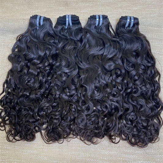 Raw Hair Water Wave Human Hair Bundles Weft 3 Bundles 300g