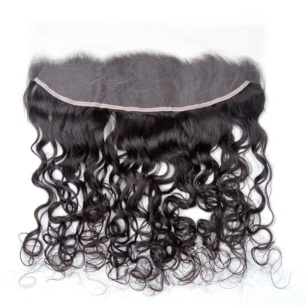 Hair 13x4 Transparent Lace Frontal Water Wave Small Knots Preplucked Hairline