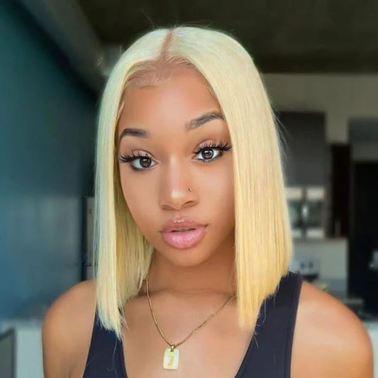 613 Blonde Bob Wig 13×4 Transaprent Lace