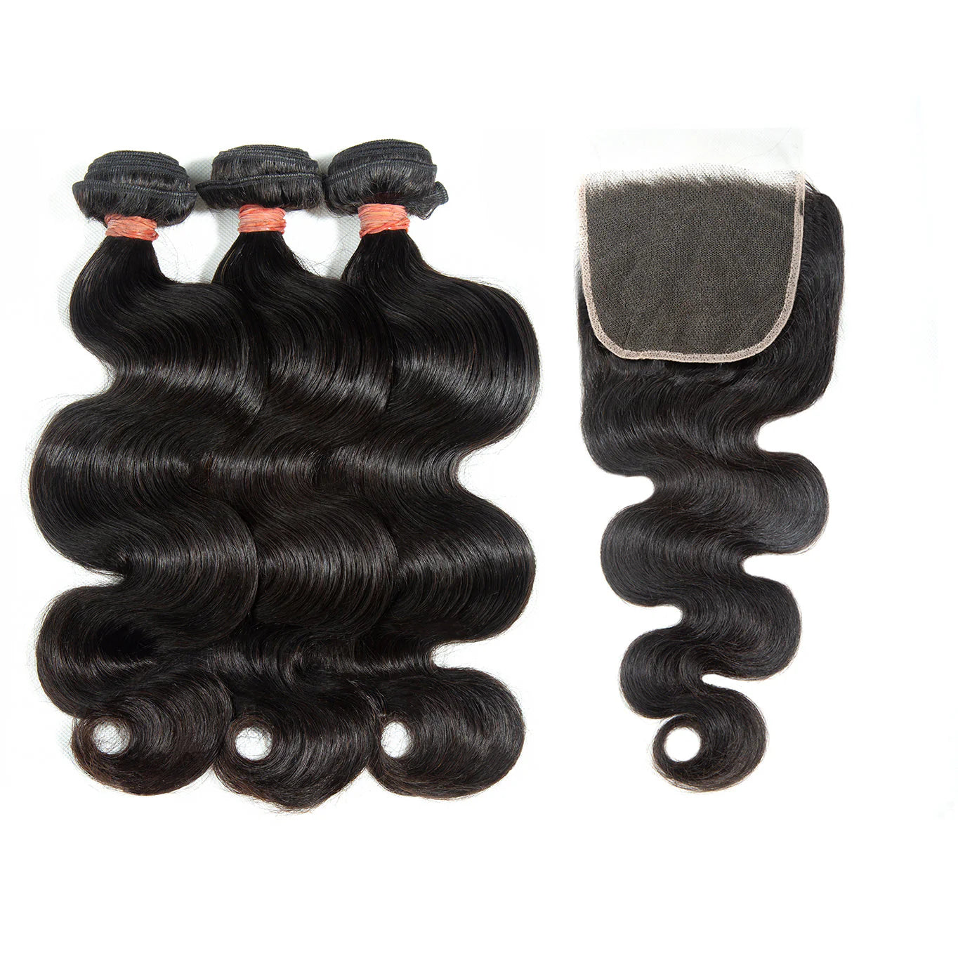 Hair 9A/10A12A Body Wave 3 Bundles with 5x5 Lace Closure Human Hair Bundles and Lace Closure
