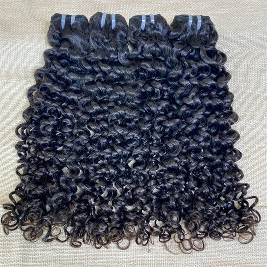 Raw Hair Jerry Curl 3Pcs Human Hair Extensions Raw Human Hair Weave From Single Donor