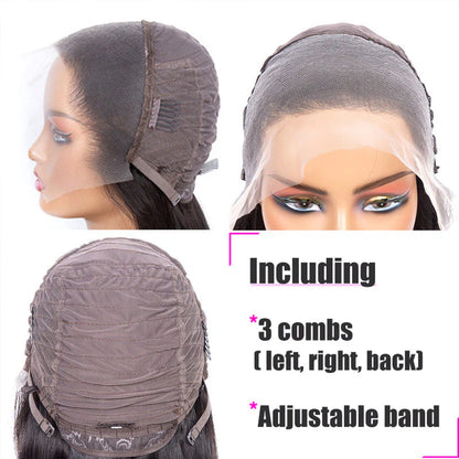 13x6/13x4 Lace Front Pineapple Wave Wig 250% Density HD Human Hair Frontal Wig