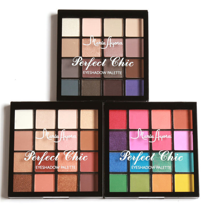 16-Color Eye Shadow Palette by MARIA AYORA – Vibrant Shades for Every Occasion