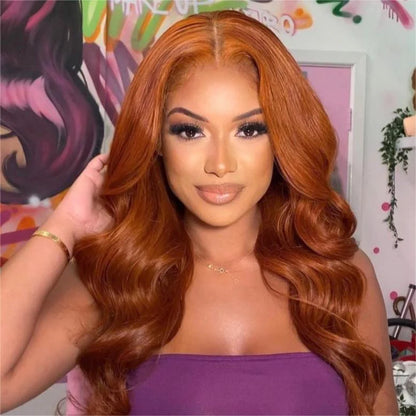 Hair Ginger #350 Human Hair Wig 13x4 Lace Front Wig Body Wave Hair Wig