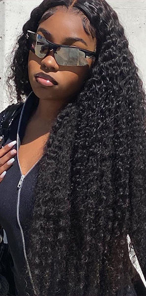 Hair 9A/10A12A Soft And Full Deep Wave Hair 3 Bundles with 5x5 Lace Closure