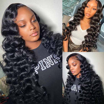 Hair Loose Wave Hair Human Hair 3 Bundles With 4x4 Lace Closure