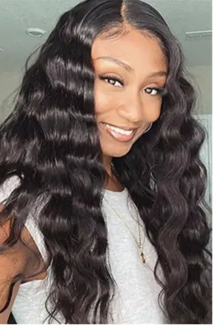 Hair 9A/10A12A Loose Deep 3 Bundles Human Hair With with 6x6 HD Closure