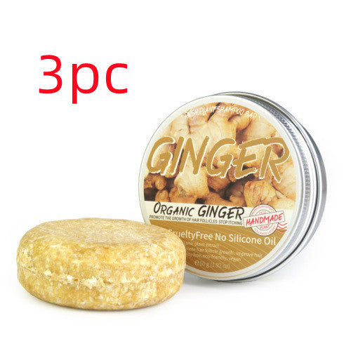 Ginger Anti-Dandruff Shampoo Soap - Refreshing Formula, 60g
