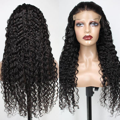 Customizable Jerry Curl 4x4 Lace Front Human Hair Wig – Brazilian Remy Hair for Effortless Styling