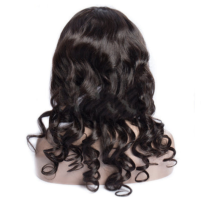 Elegant Loose Wave Human Hair Lace Front Wig | Full Lace Long Hair Wig in Natural Color