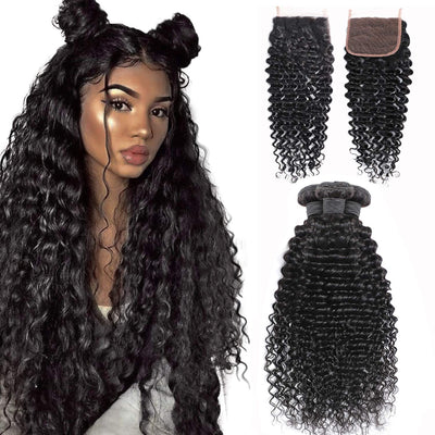 Beumax Hair Brazilian Deep Wave Bundles with Lace Frontal & Closure – 100% Human Hair, 10A Grade, Customizable & Long-Lasting