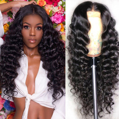 Human Hair Loose Deep Lace Frontal Wig 13x4 – Versatile & Natural Look, Heat-Friendly, Medium to Long Lengths, Multiple Densities