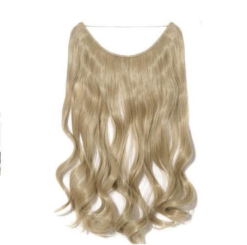 S-noilite 20-Inch Invisible Wire No Clips Hair Extensions – Silky Straight Synthetic Fish Line Hairpieces