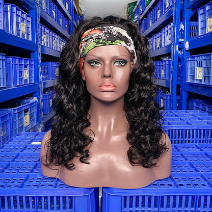 Hair 250% Density Headband Human Hair Wig Loose Wave None Lace Easy to Wear