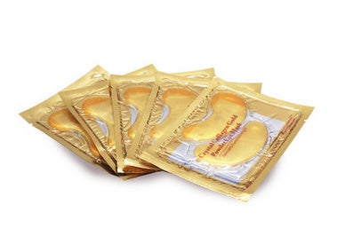 10PCS Gold Crystal Collagen Eye Mask – Dark Circles & Fine Lines Removal Gel Patches