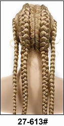 Front Lace Four Braid Synthetic Fiber Wig | High-Temperature Silk | Available in Multiple Colors | Full Hand Weaving