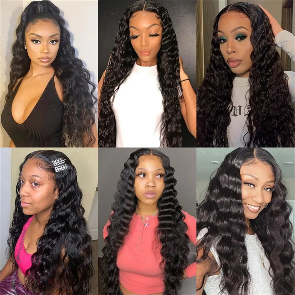 Hair Loose Deep 3 Bundles with 4x4 Lace Closure Indian Human Hair