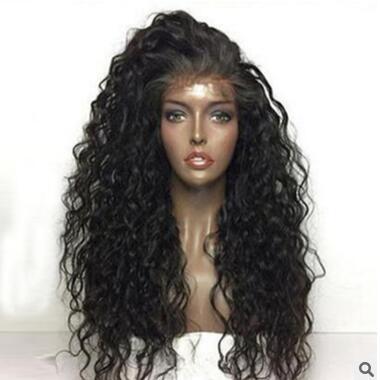 Domestic Silk Long Curly Hair Wig – Natural Waves in Sizes 14" to 26"