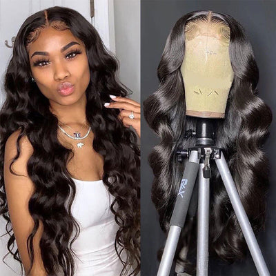 Luxury Loose Deep Wave Lace Front Human Hair Wig | 13x4 Transparent Swiss Lace