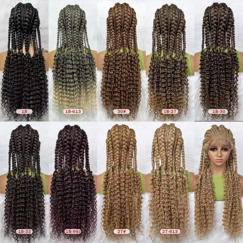 Elegant Lace Braided Hand-woven African Wig – Versatile Colors for Exquisite Styles