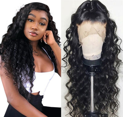 Black Small Curly Front Lace Wig - High-Temperature Resistant Fiber with Adjustable Fit