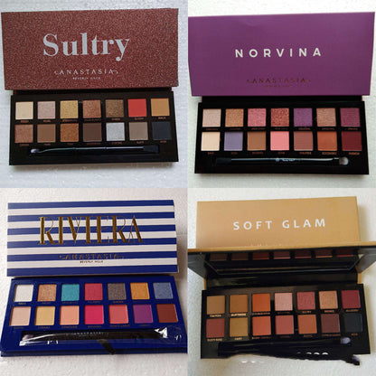 14-Color Eye Shadow Palette – Flannel Series for Vibrant and Velvet Looks