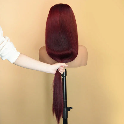 Hair 99J Wig Human Hair Wig 13x4 Lace Front Wig Straight Lace Frontal Wig