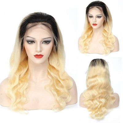 BeuMax Ombre Body Wave & Straight Human Hair Lace Wig – 180% Density, Brazilian Remy