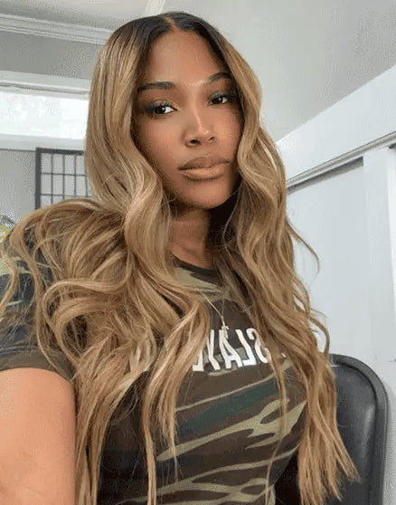 Professional Stylist Wig Tina A03 Colored Glueless Ready to Go Wig 5x5/13x4 HD Wig With Small Knots and Preplucked Hairline and Bleached Knots