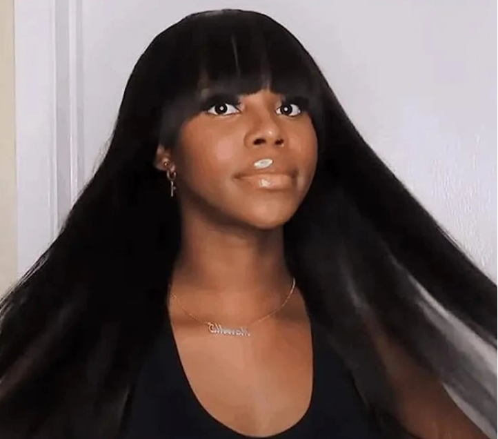 Straight Human Hair Wig – 100% Unprocessed Virgin Hair, 150%-180% Density, Natural Color 1B